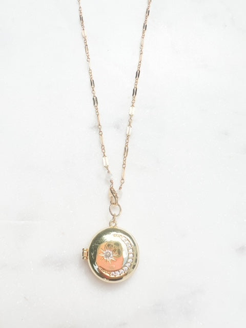 Prayer Box/Locket Gold Necklace
