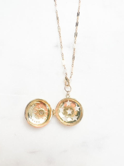 Prayer Box/Locket Gold Necklace